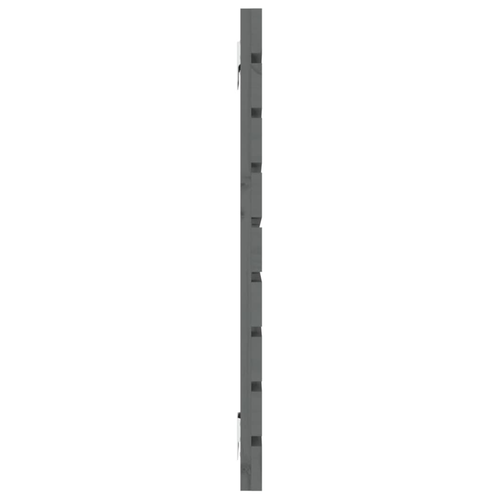 Wall Headboard Grey 156x3x63 cm Solid Wood Pine