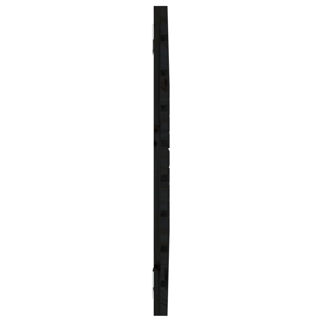 Wall Headboard Black 81x3x63 cm Solid Wood Pine