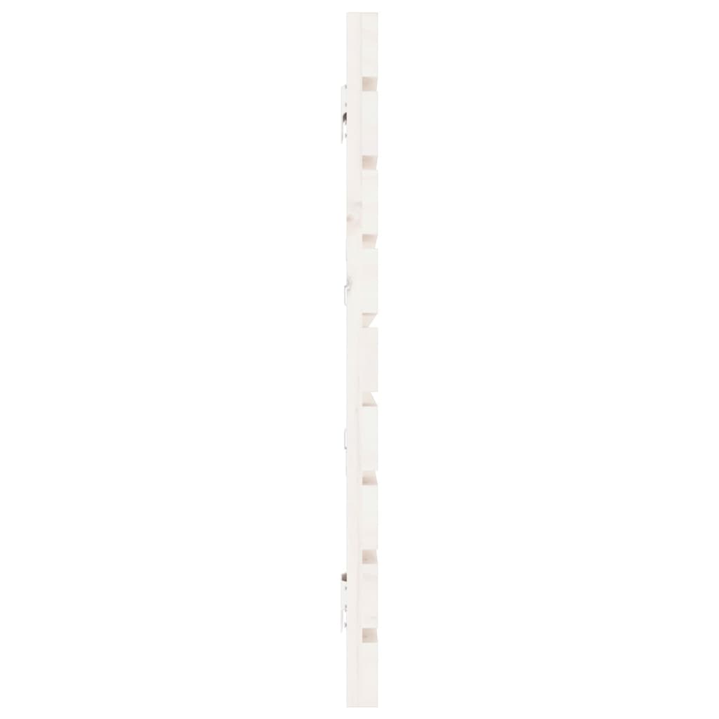 Wall Headboard White 166x3x63 cm Solid Wood Pine