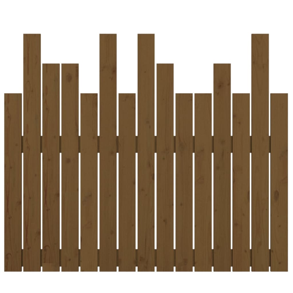 Wall Headboard Honey Brown 95.5x3x80 cm Solid Wood Pine