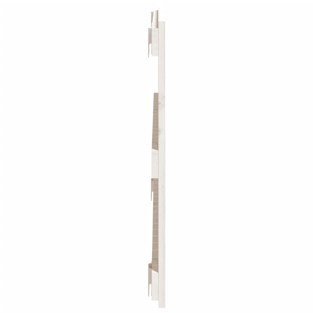 Wall Headboard White 108x3x60 cm Solid Wood Pine