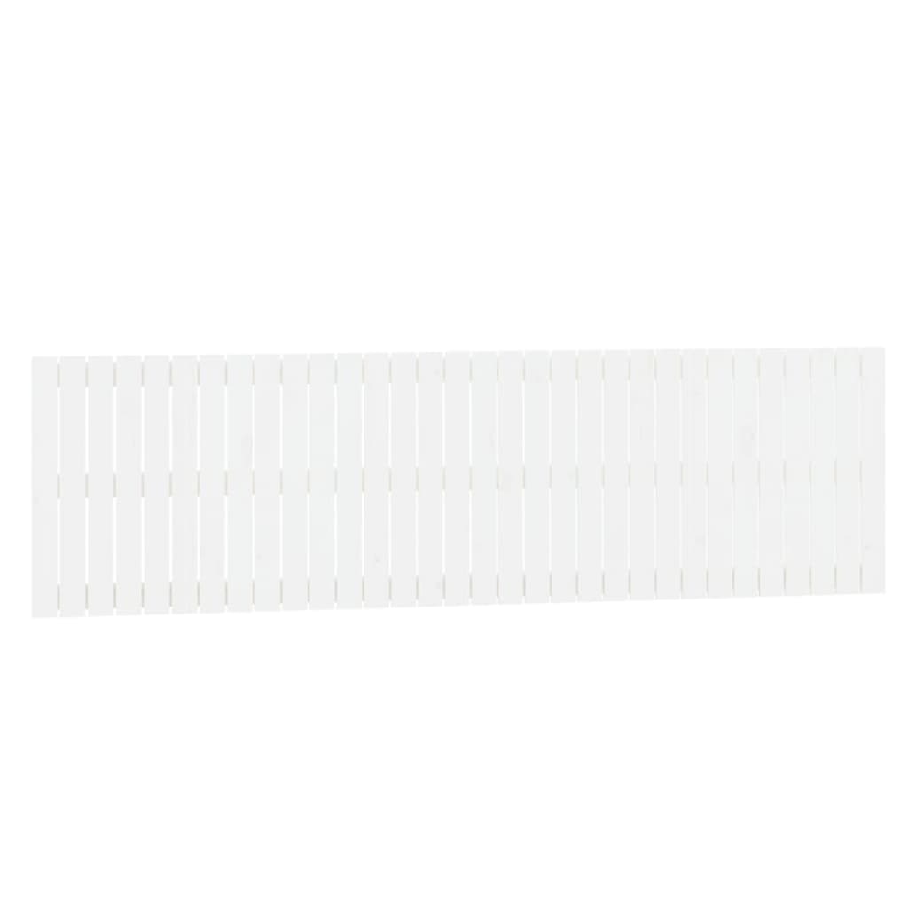 Wall Headboard White 204x3x60 cm Solid Wood Pine