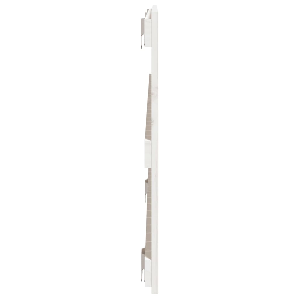 Wall Headboard White 127.5x3x60 cm Solid Wood Pine