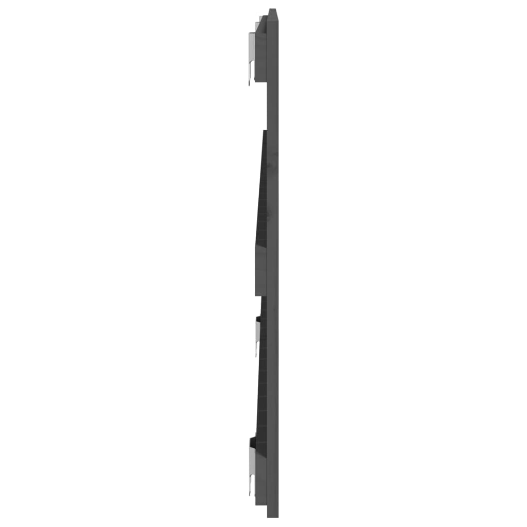 Wall Headboard Grey 127.5x3x60 cm Solid Wood Pine