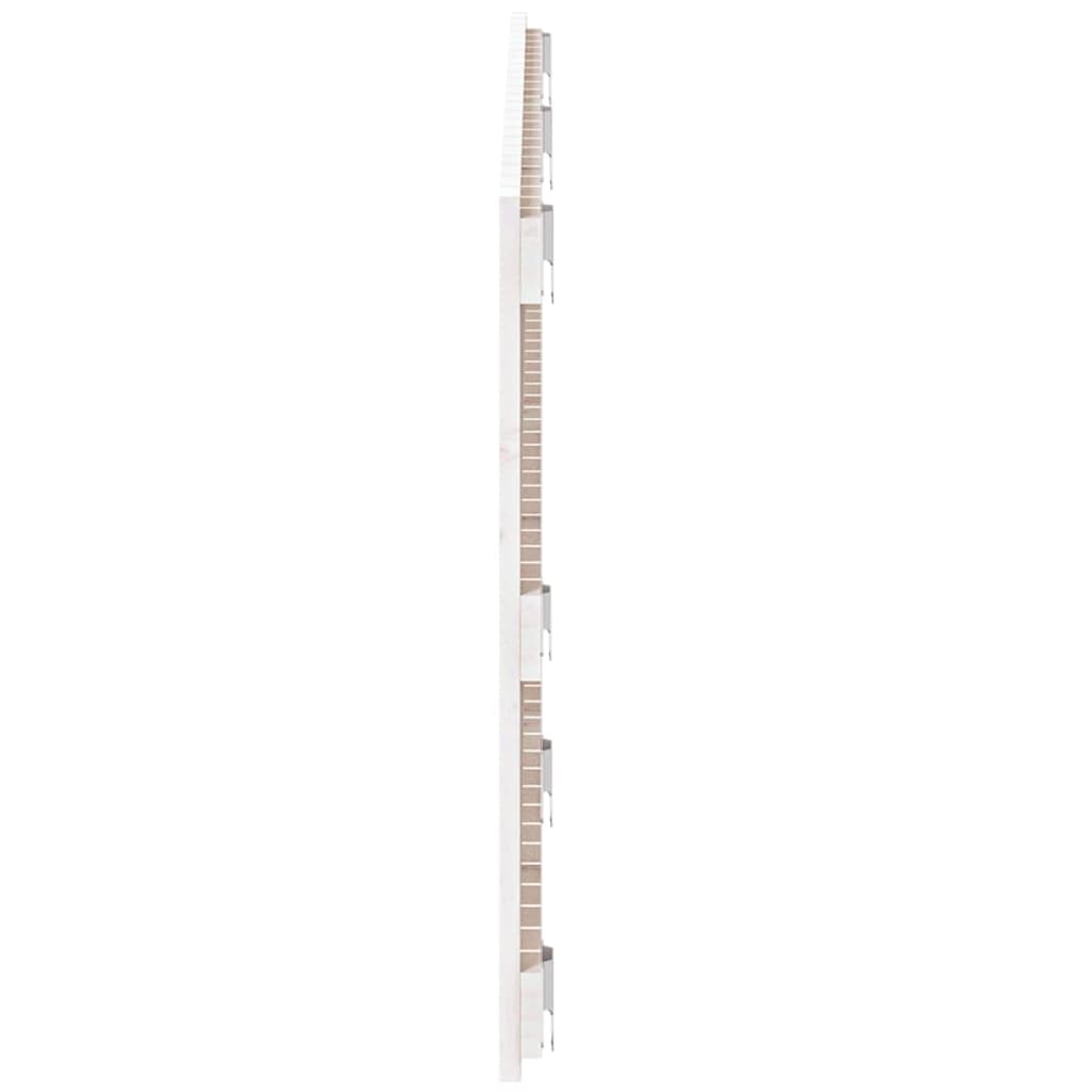 Wall Headboard White 147x3x60 cm Solid Wood Pine