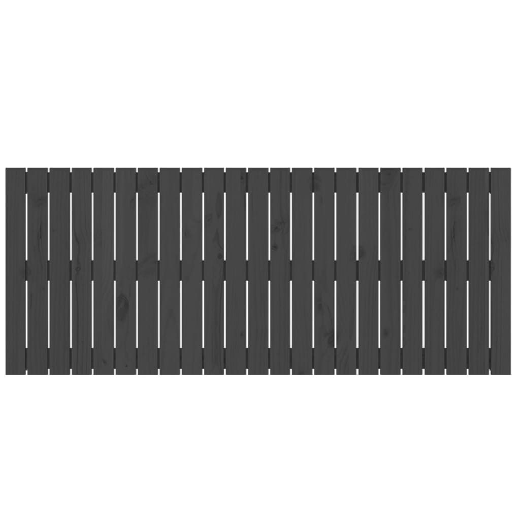 Wall Headboard Grey 147x3x60 cm Solid Wood Pine