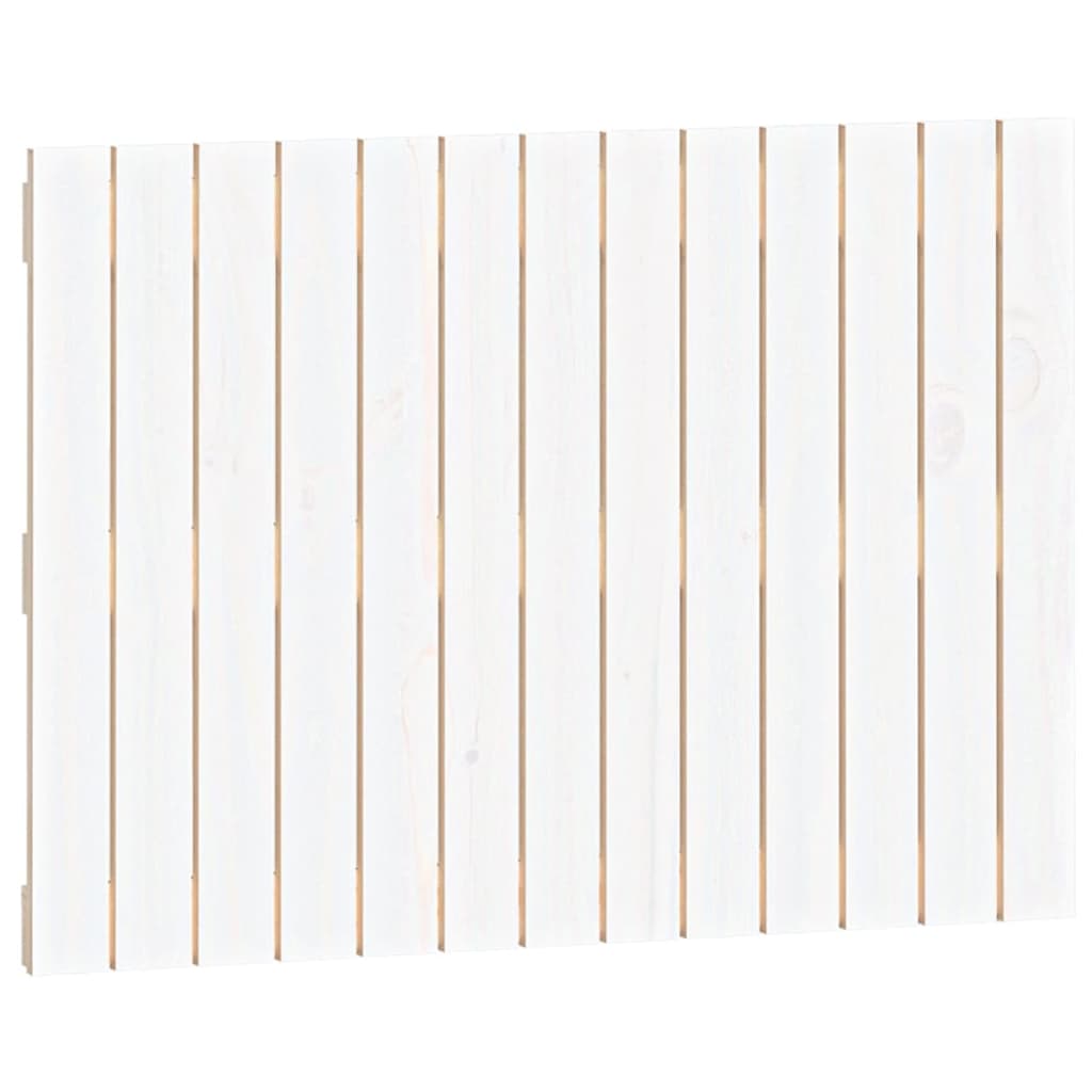 Wall Headboard White 82.5x3x60 cm Solid Wood Pine