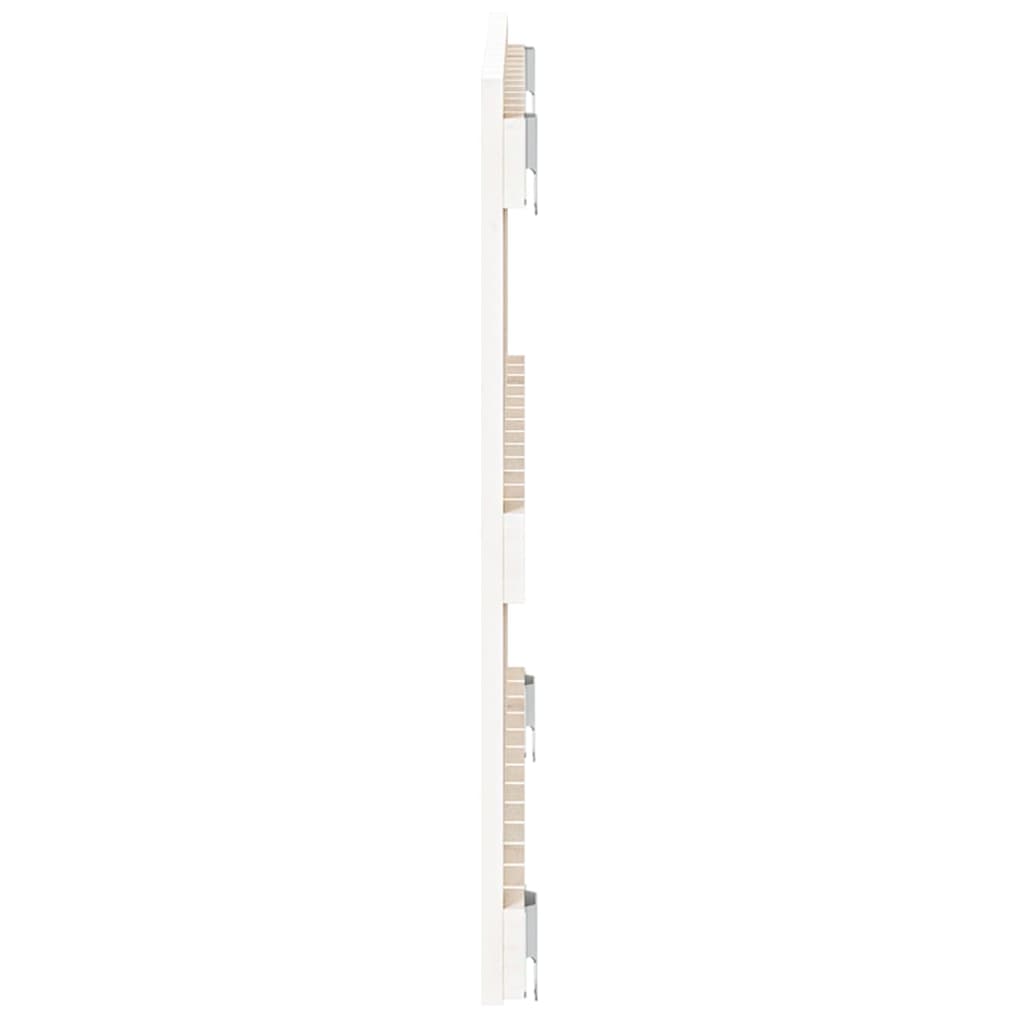 Wall Headboard White 82.5x3x60 cm Solid Wood Pine