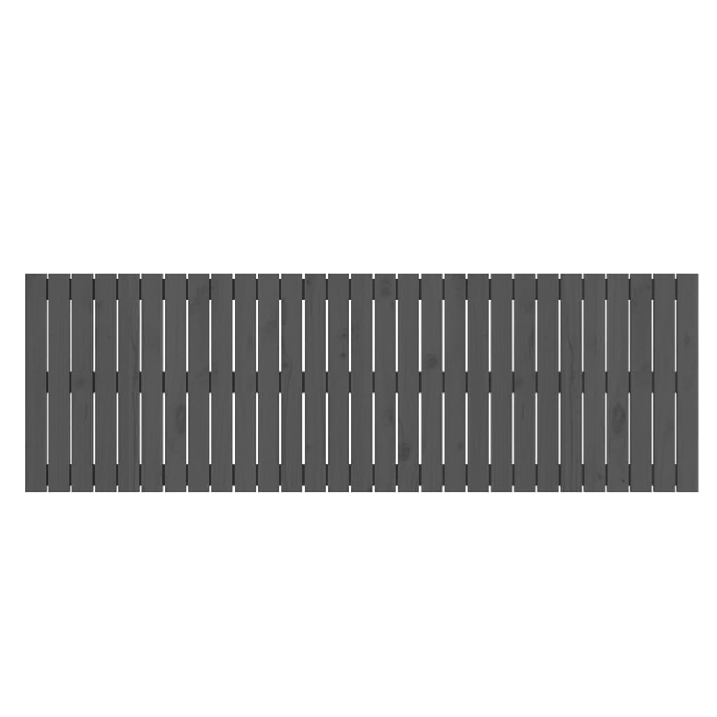 Wall Headboard Grey 185x3x60 cm Solid Wood Pine