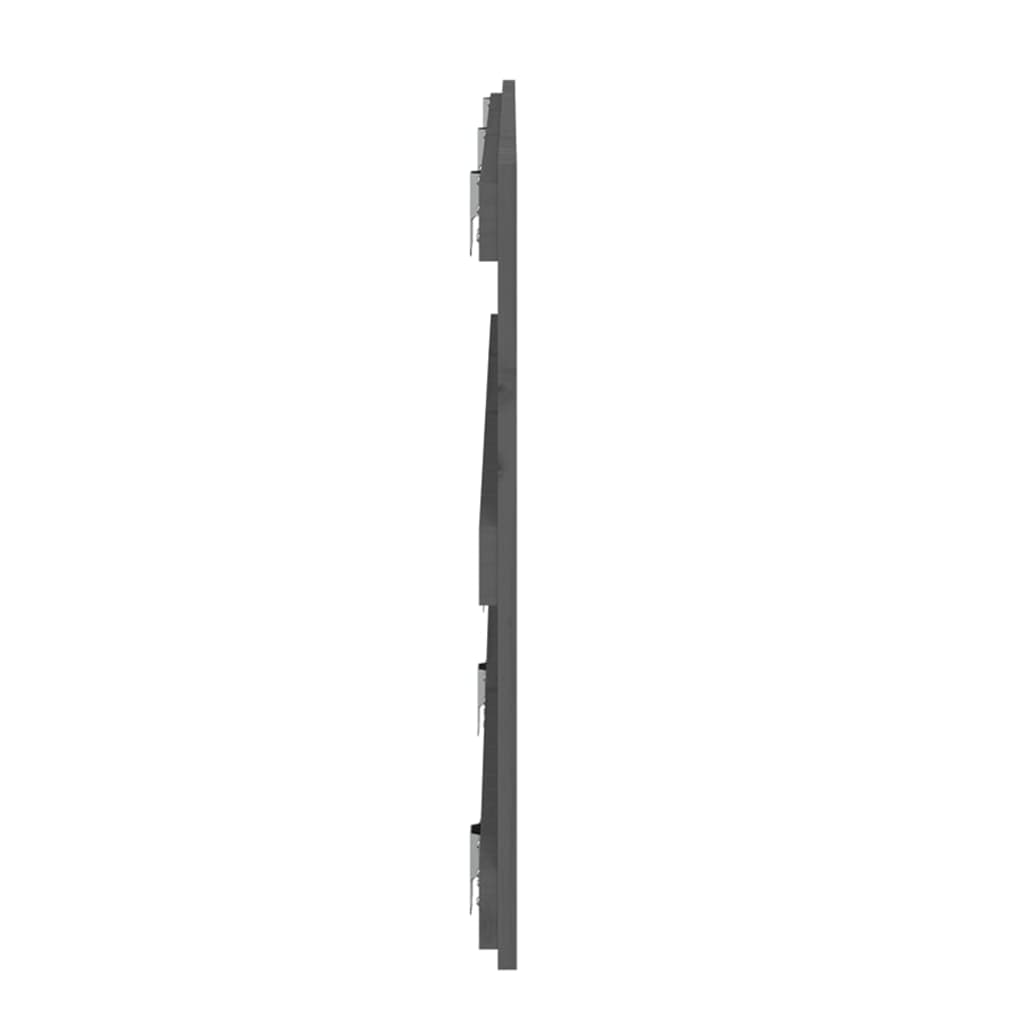 Wall Headboard Grey 185x3x60 cm Solid Wood Pine