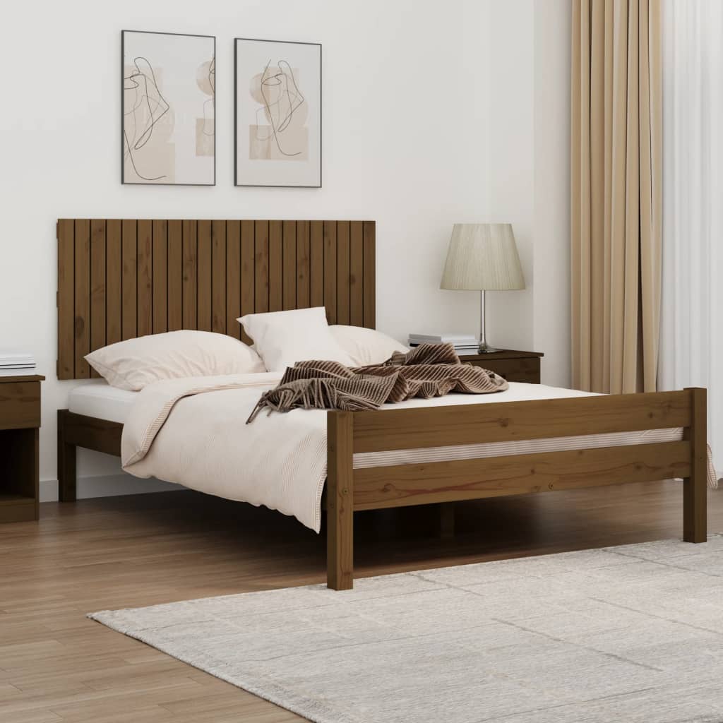 Wall Headboard Honey Brown 140x3x60 cm Solid Wood Pine
