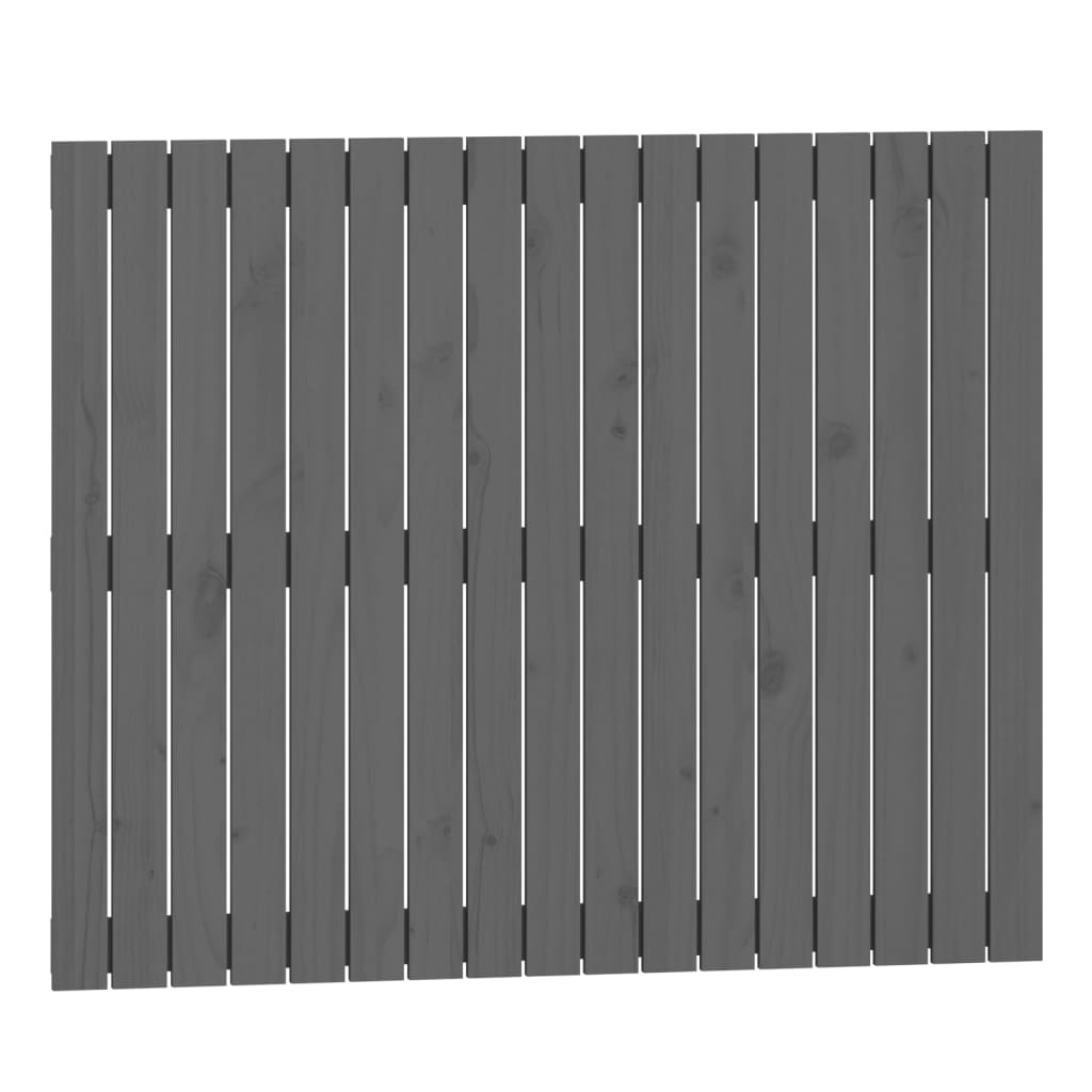 Wall Headboard Grey 108x3x90 cm Solid Wood Pine