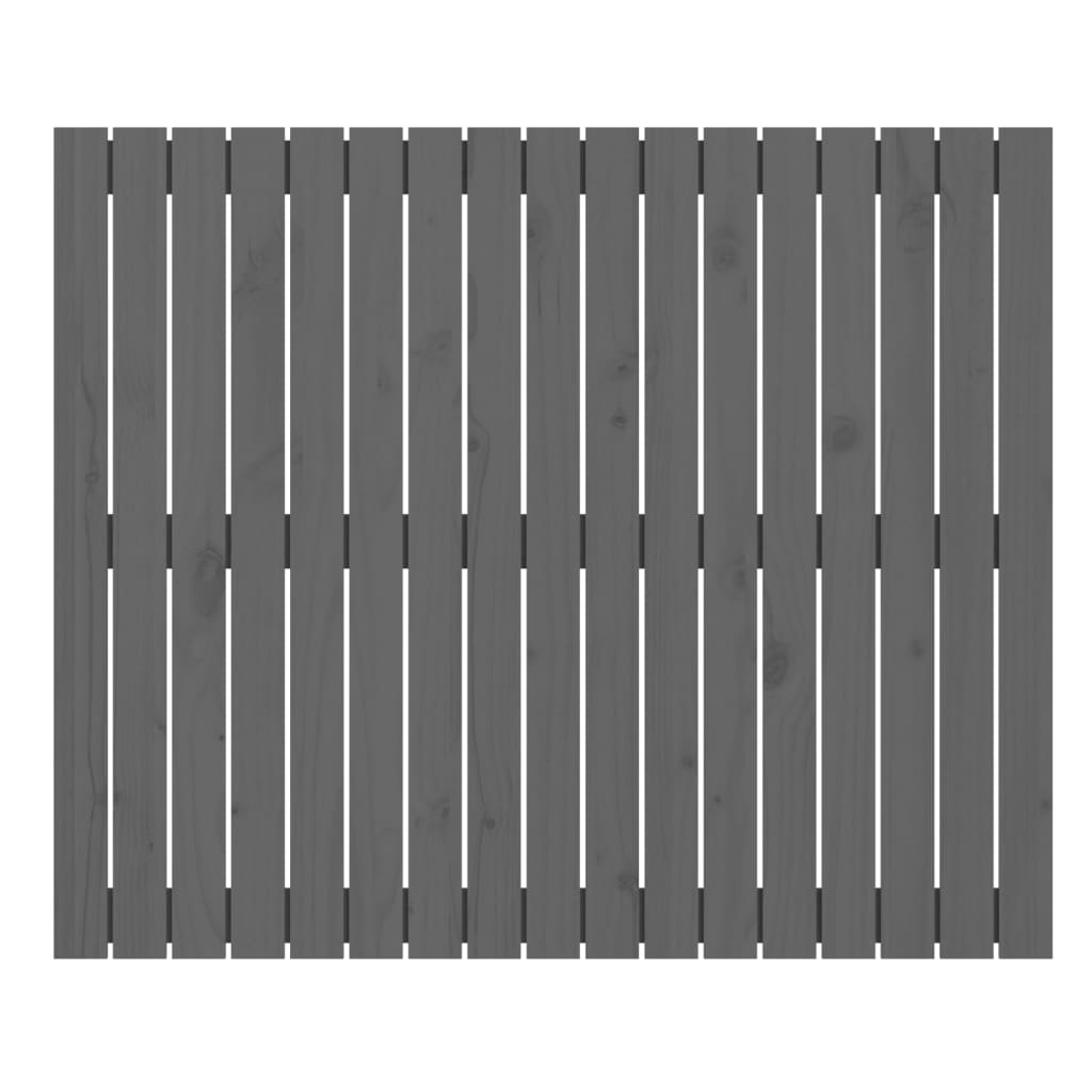 Wall Headboard Grey 108x3x90 cm Solid Wood Pine