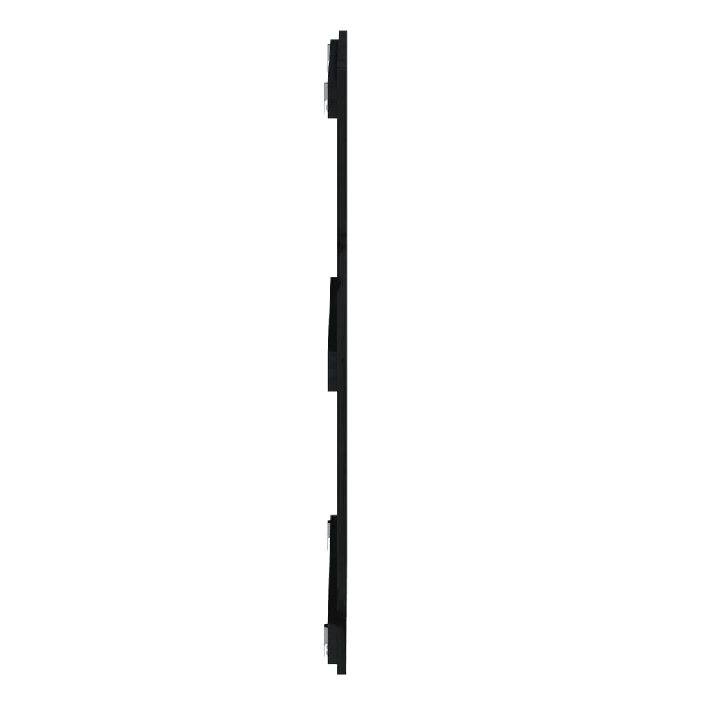 Wall Headboard Black 108x3x90 cm Solid Wood Pine