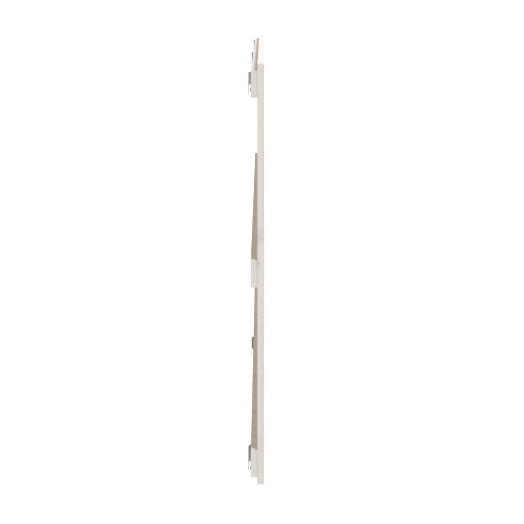 Wall Headboard White 204x3x90 cm Solid Wood Pine