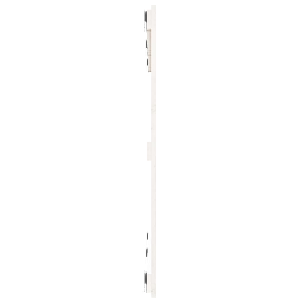 Wall Headboard White 127.5x3x90 cm Solid Wood Pine