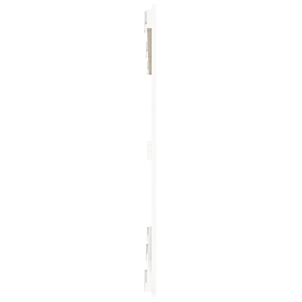 Wall Headboard White 147x3x90 cm Solid Wood Pine