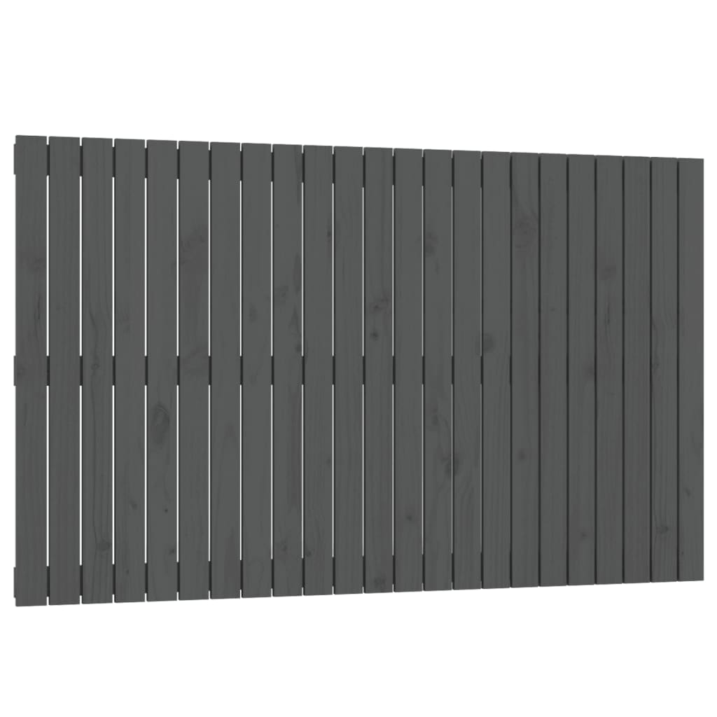 Wall Headboard Grey 147x3x90 cm Solid Wood Pine