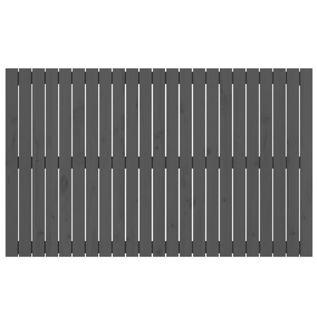 Wall Headboard Grey 147x3x90 cm Solid Wood Pine