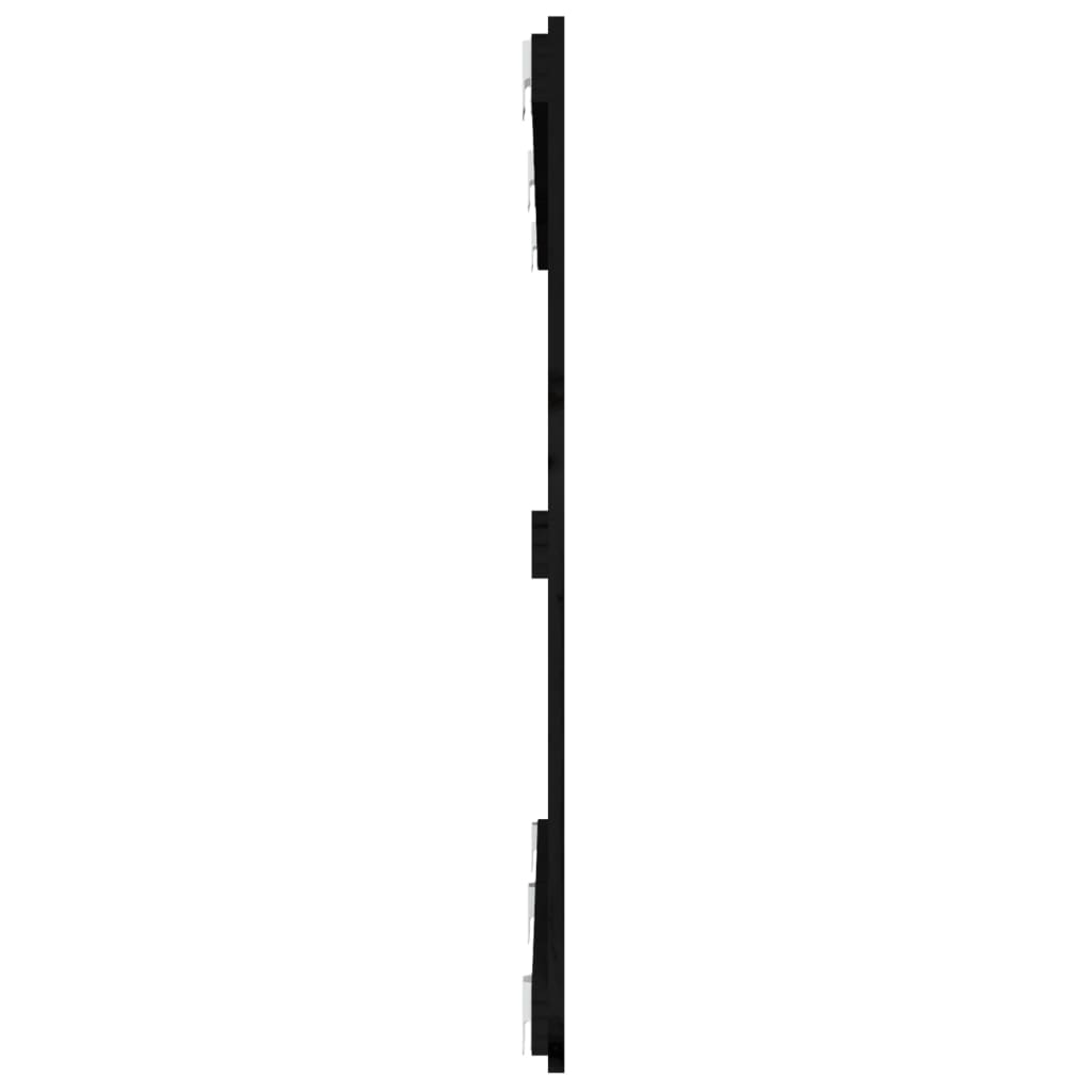Wall Headboard Black 147x3x90 cm Solid Wood Pine