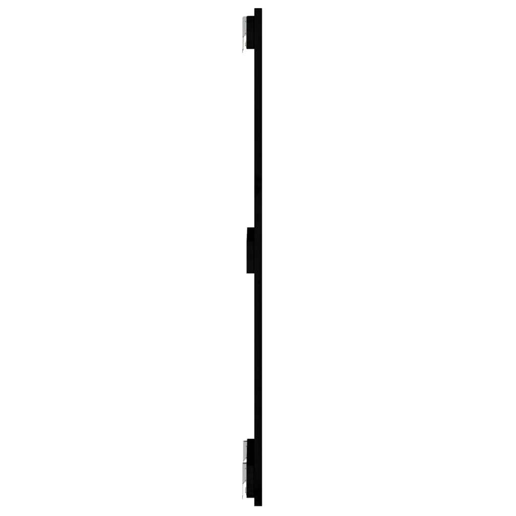 Wall Headboard Black 82.5x3x90 cm Solid Wood Pine