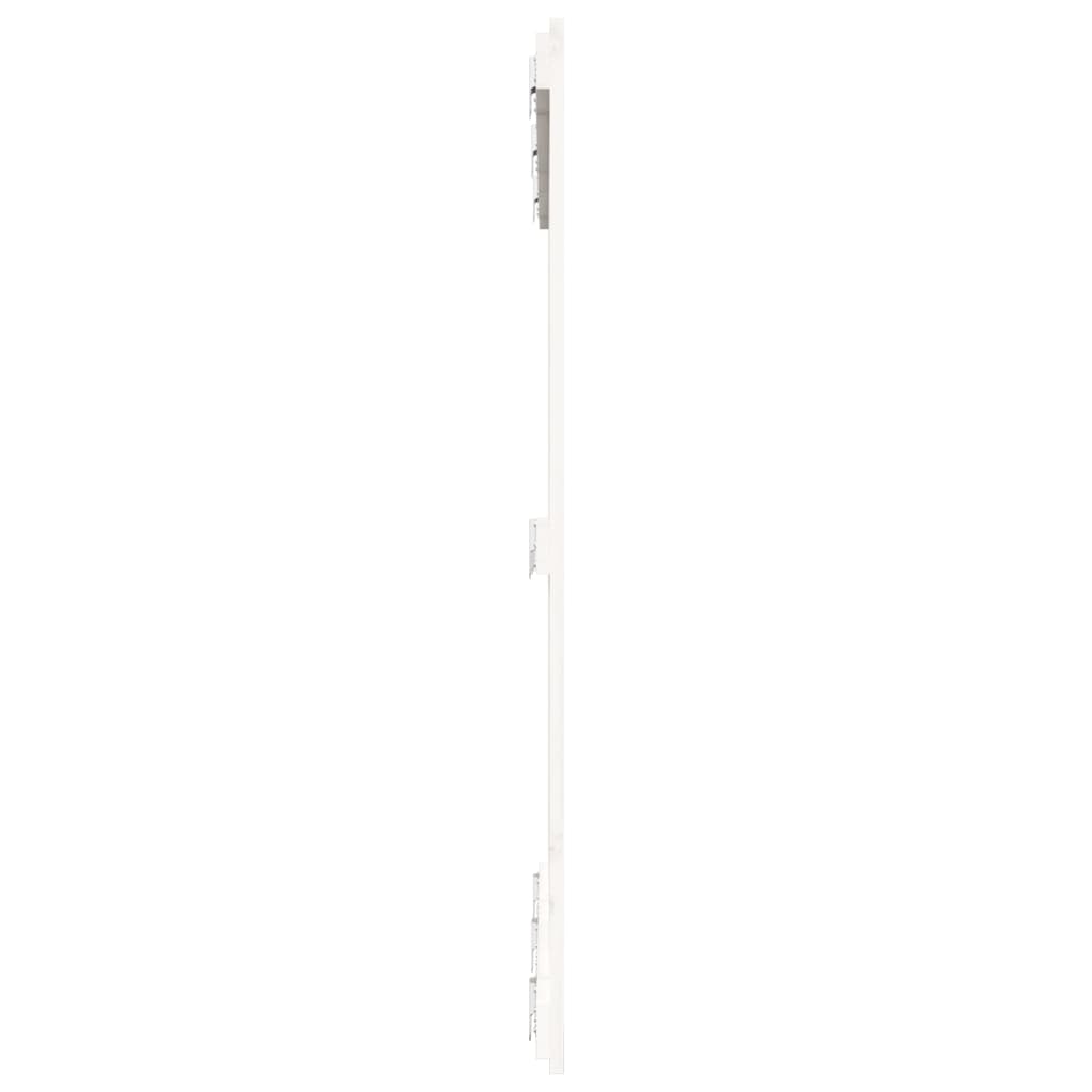 Wall Headboard White 127.5x3x110 cm Solid Wood Pine