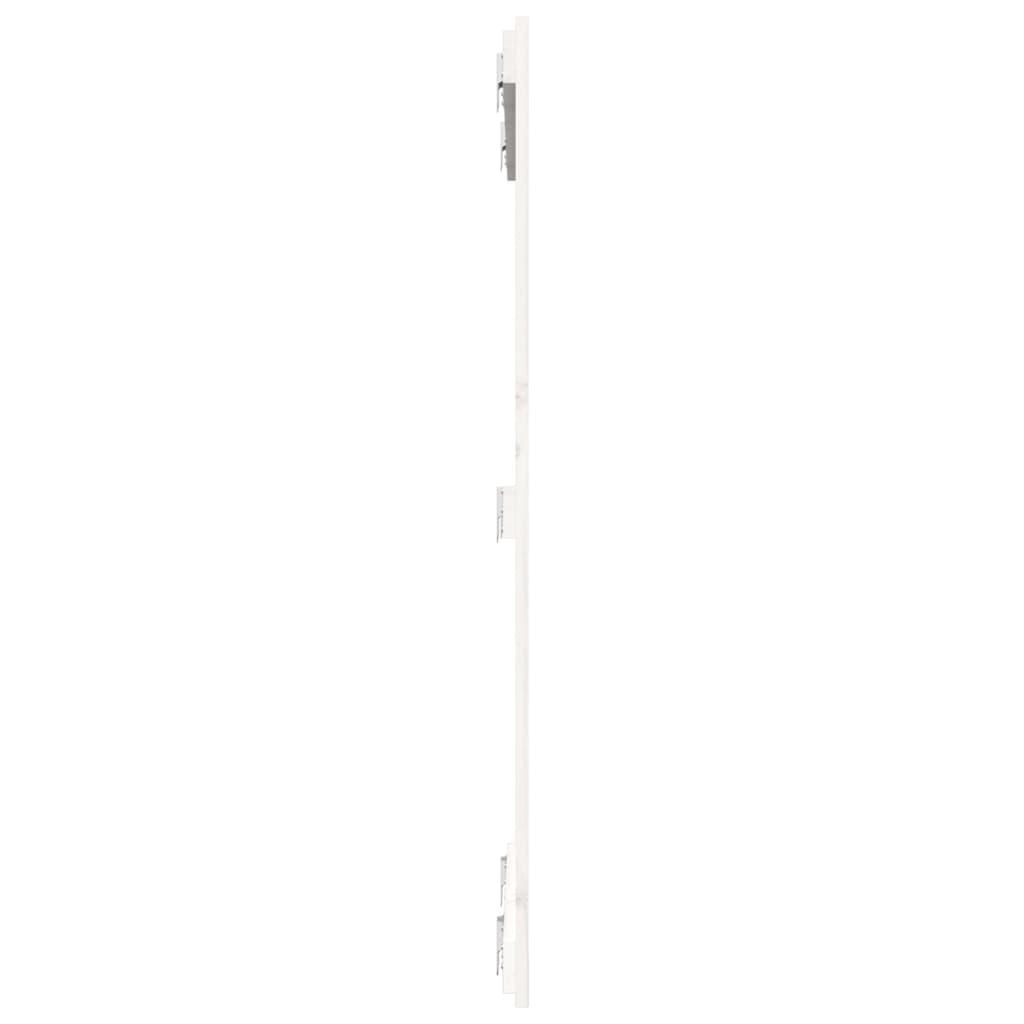 Wall Headboard White 82.5x3x110 cm Solid Wood Pine