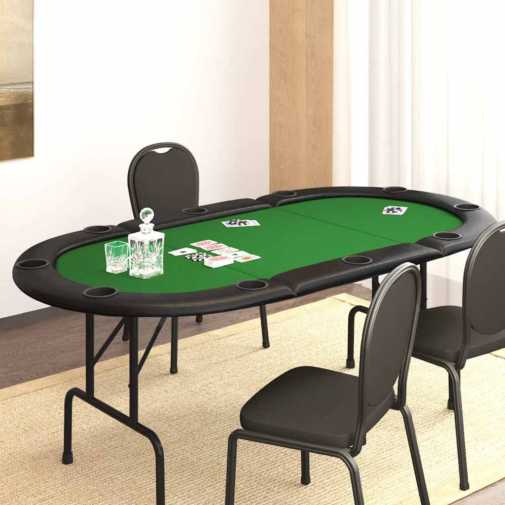 10-Player Folding Poker Table 207x106x76 cm