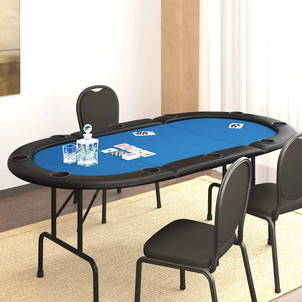10-Player Folding Poker Table 207x106x76 cm