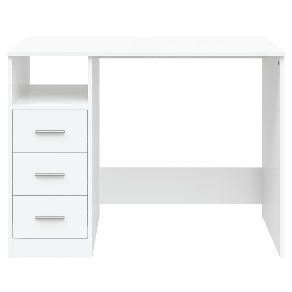 Modern Wooden Home Office Computer Desk Table With 3 Storage Drawers Wood