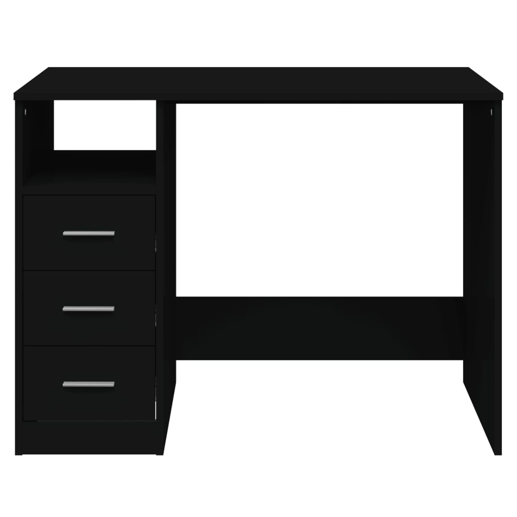 Modern Wooden Home Office Computer Desk Table With 3 Storage Drawers Wood