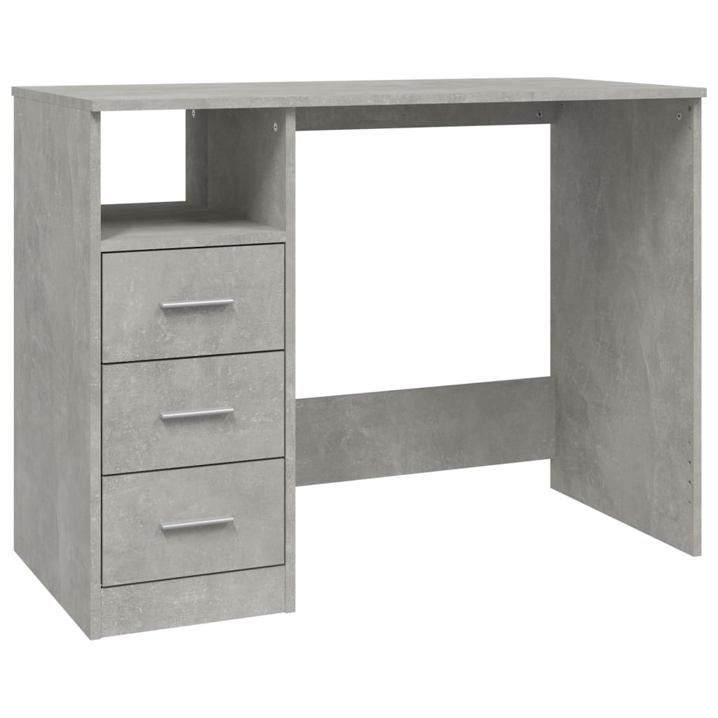 Modern Wooden Home Office Computer Desk Table With 3 Storage Drawers Wood