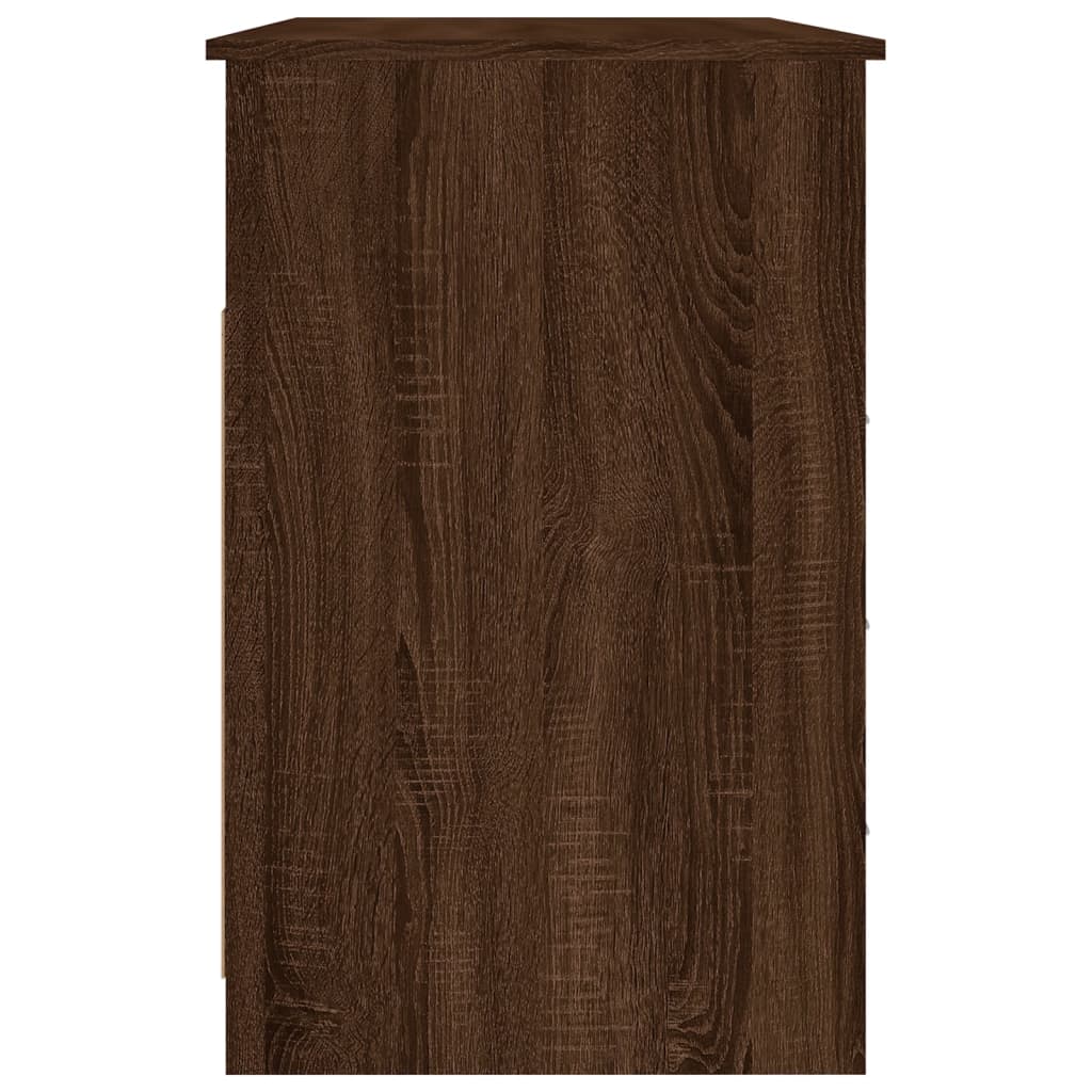 Modern Wooden Home Office Computer Desk Table With 3 Storage Drawers Wood