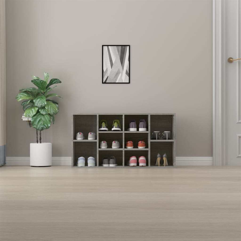 Shoe Bench Grey Sonoma 103x30x54.5 cm Engineered Wood