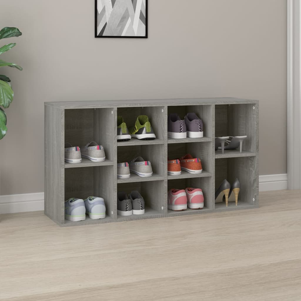 Shoe Bench Grey Sonoma 103x30x54.5 cm Engineered Wood