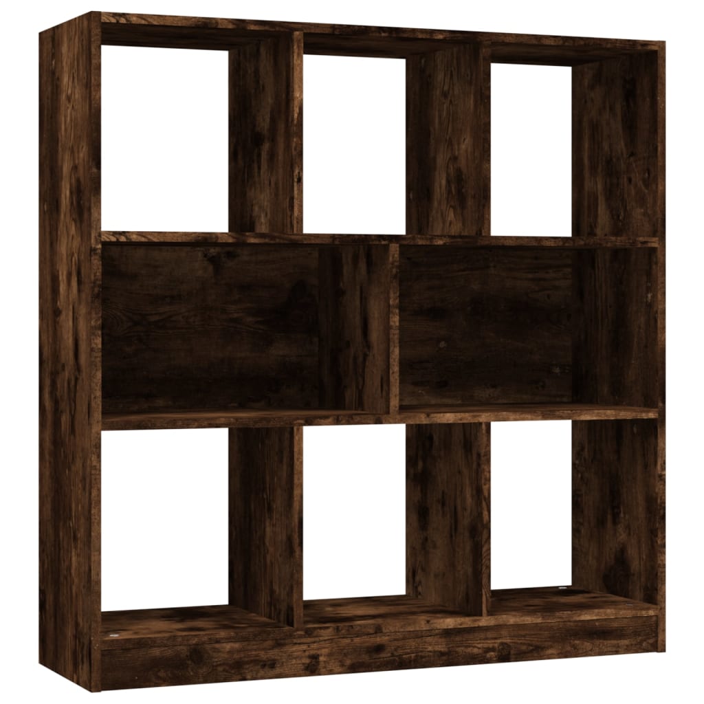 Modern Wooden Open Bookcase Book Storage Cabinet Unit With 8 Compartments Wood