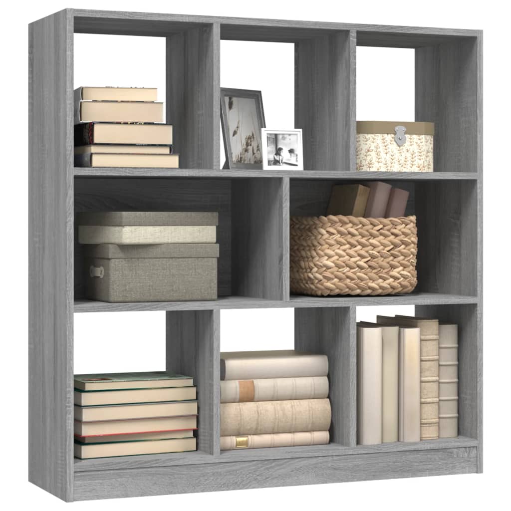 Modern Wooden Open Bookcase Book Storage Cabinet Unit With 8 Compartments Wood