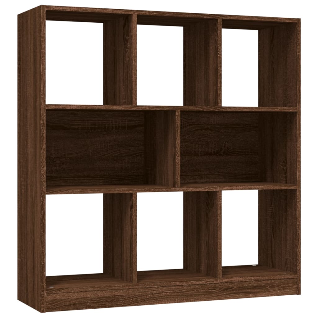 Modern Wooden Open Bookcase Book Storage Cabinet Unit With 8 Compartments Wood