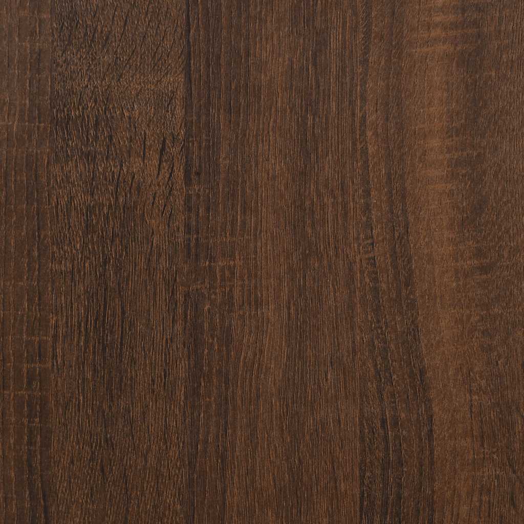 Side Table Brown Oak 40x30x60 cm Engineered Wood