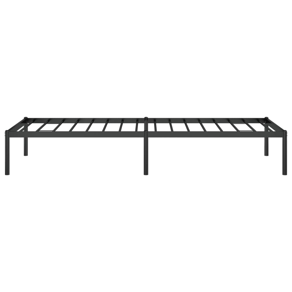 Metal Bed Frame without Mattress Black 75x190cm