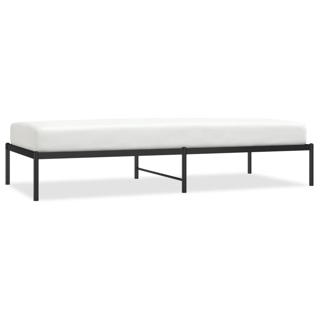 Metal Bed Frame without Mattress Black 90x200cm