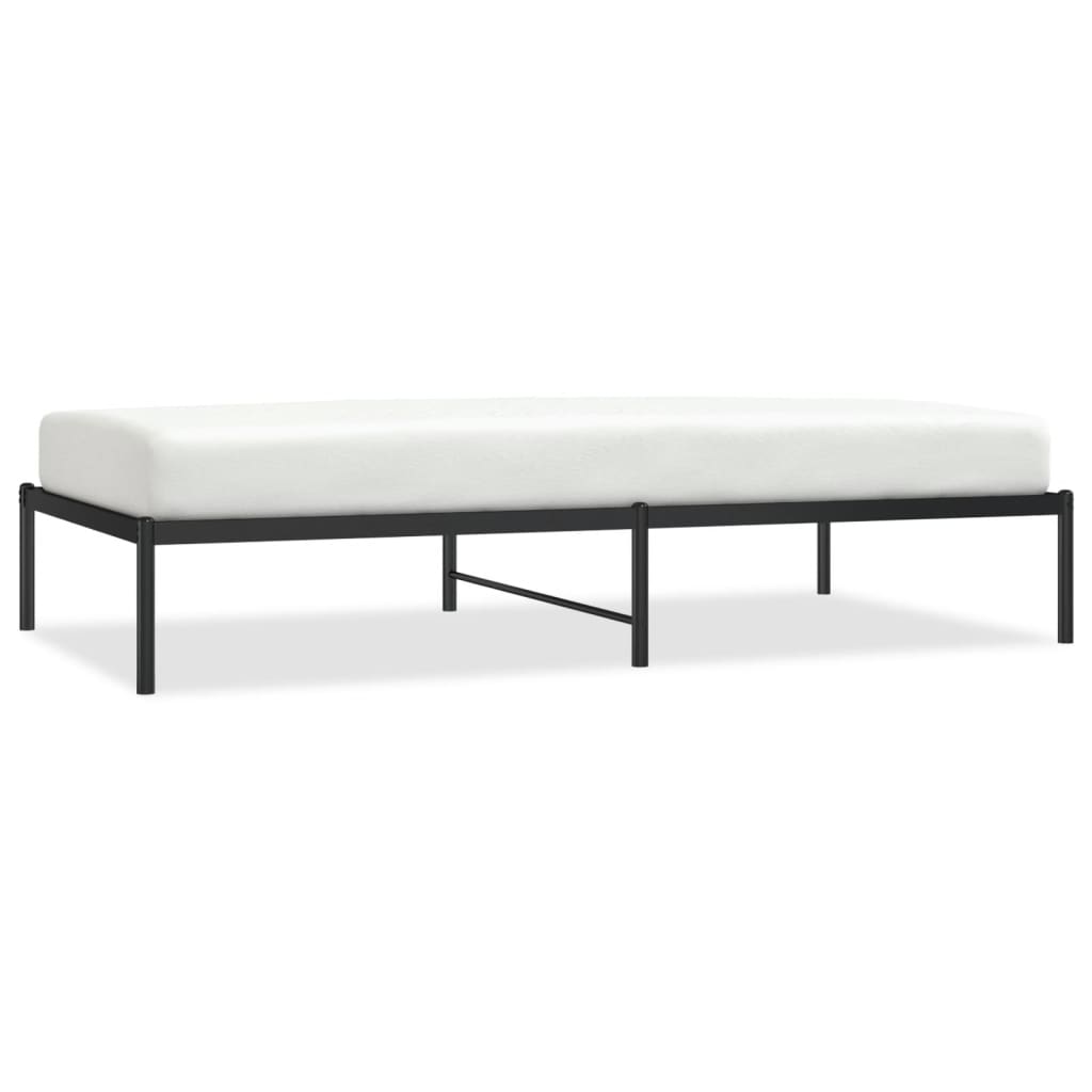 Metal Bed Frame without Mattress Black 100x190cm