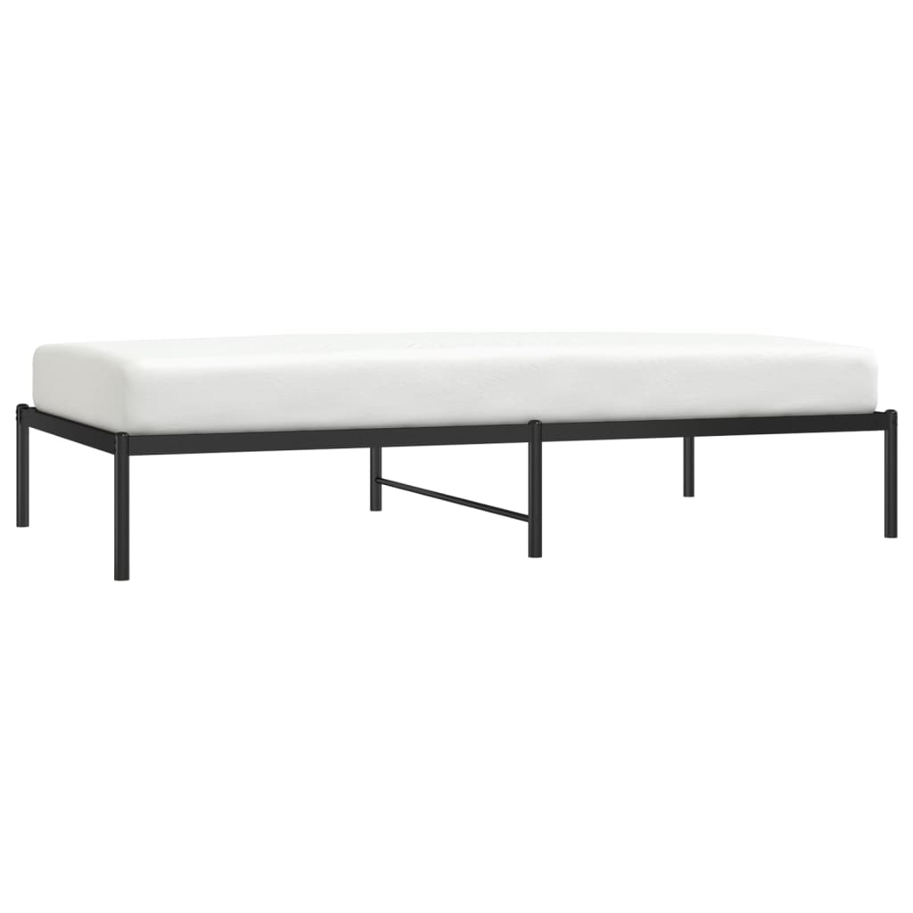 Metal Bed Frame without Mattress Black 100x190cm