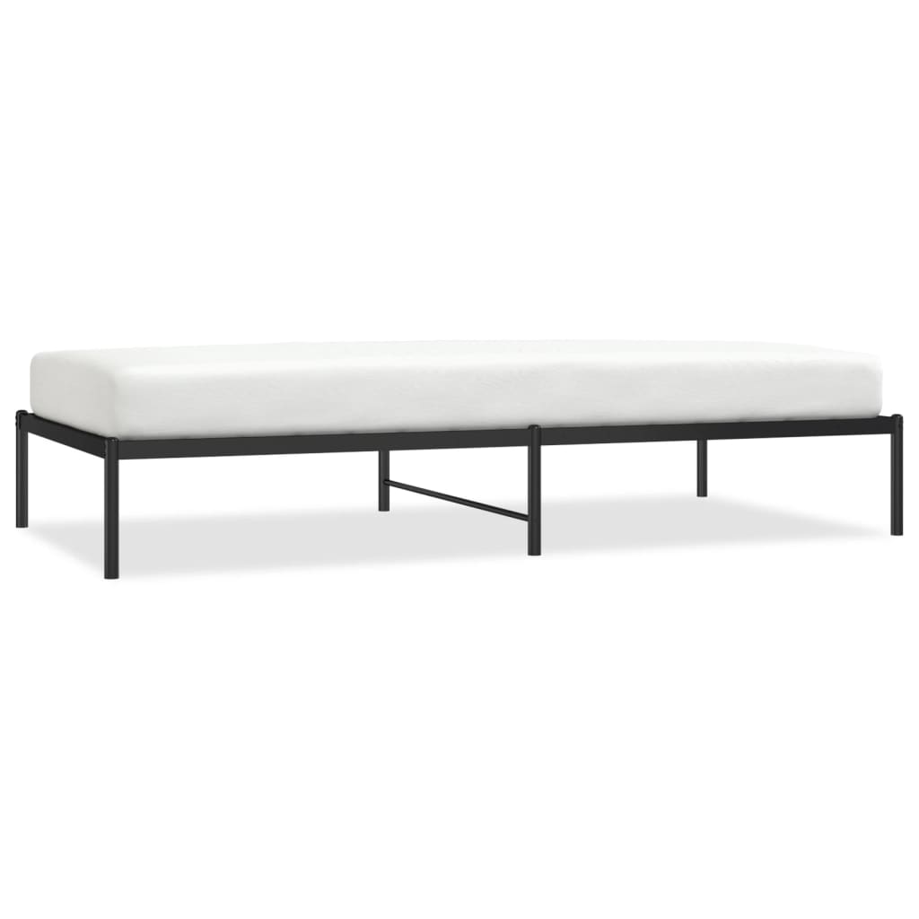 Metal Bed Frame without Mattress Black 100x200cm