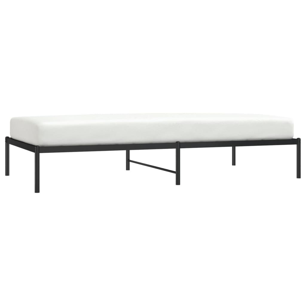 Metal Bed Frame without Mattress Black 100x200cm