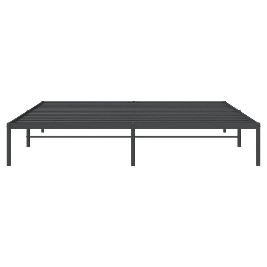 Metal Bed Frame without Mattress Black 183x213cm