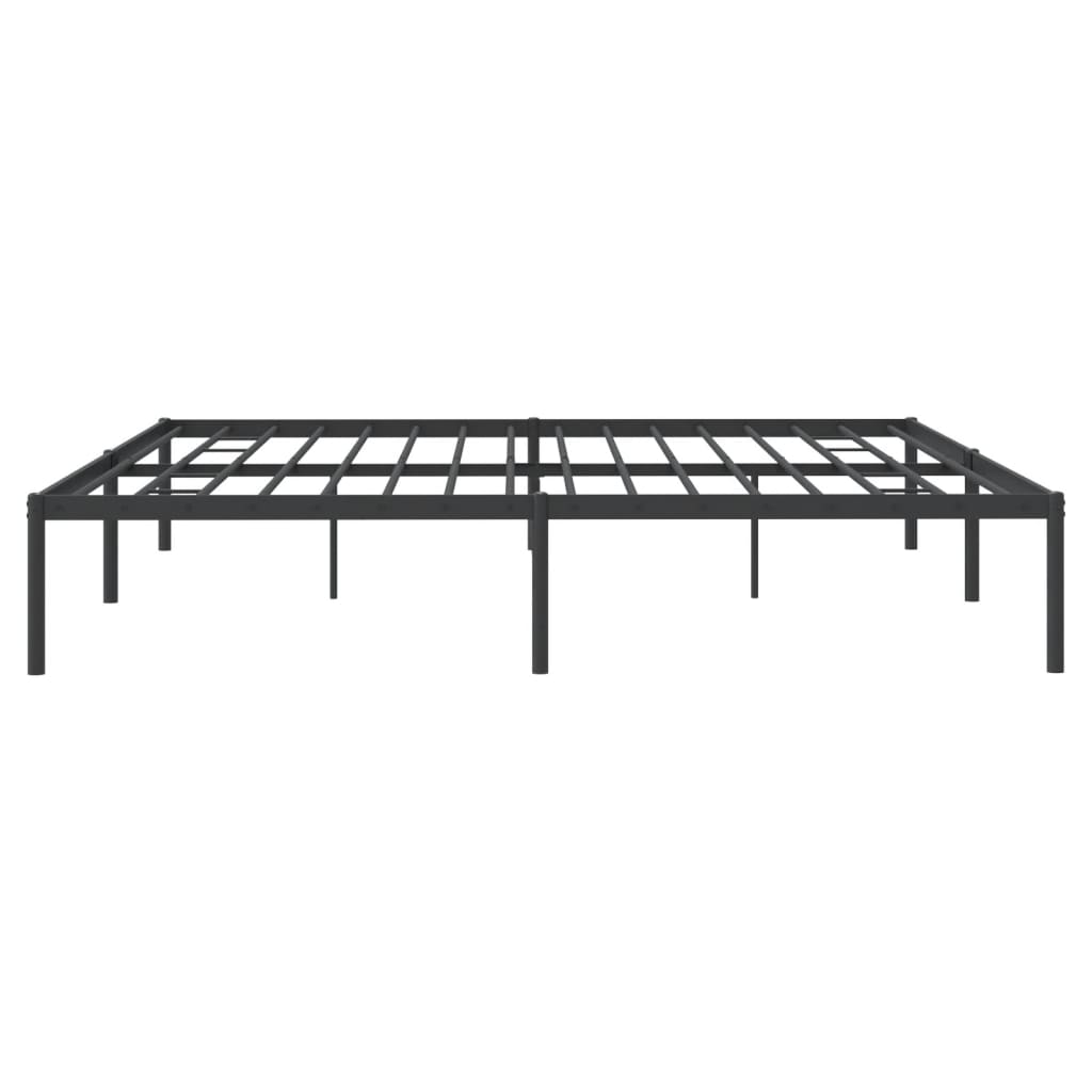 Metal Bed Frame without Mattress Black 183x213cm