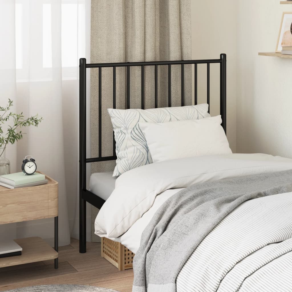 Metal Headboard Black 75 cm