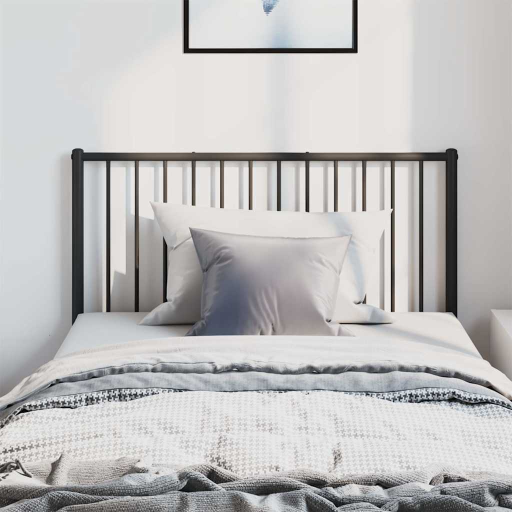 Metal Headboard Black 100 cm