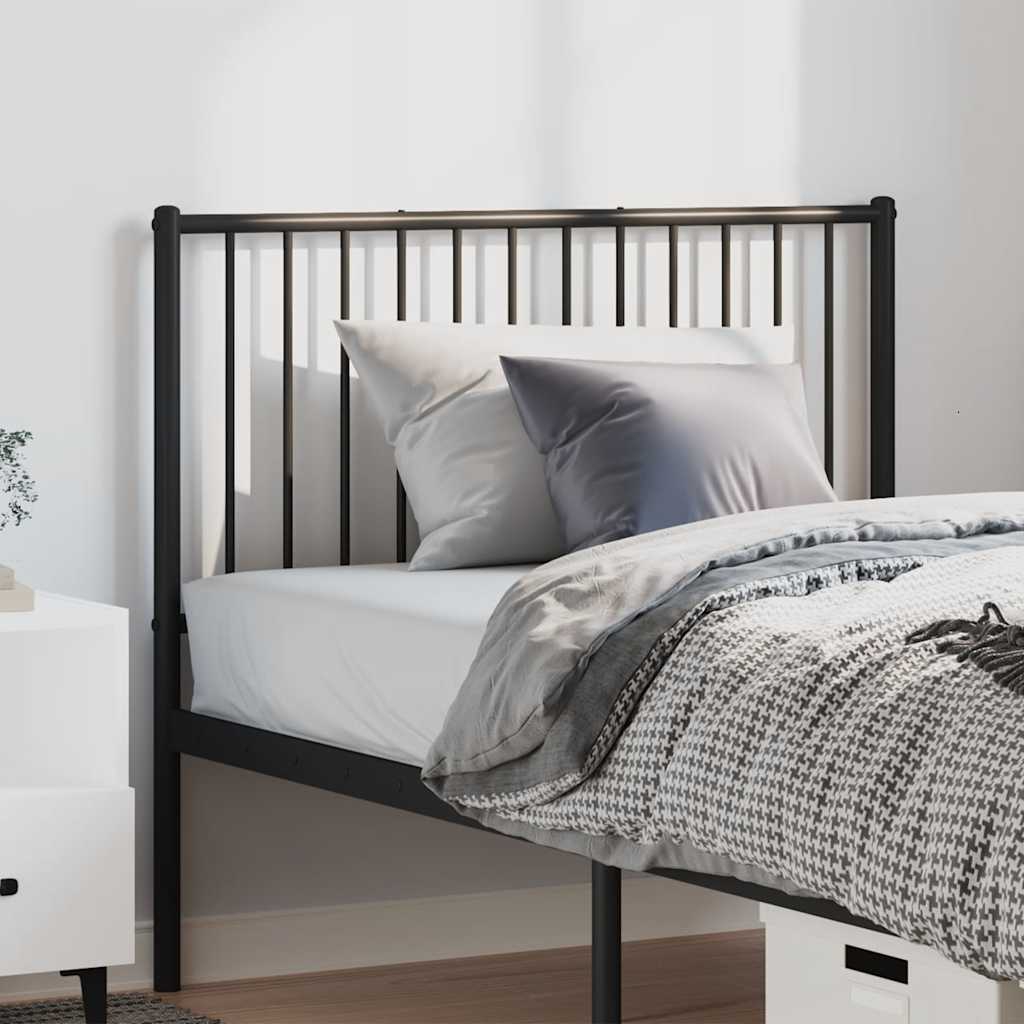 Metal Headboard Black 100 cm